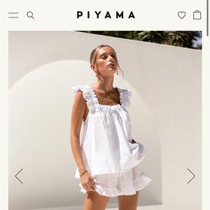 White bridal pajama set. Piyama brand. Super soft material! size large.